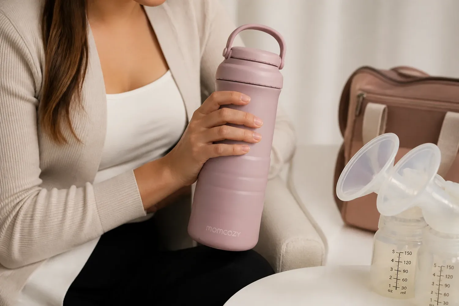 Momcozy CM01 22 oz Portable Breast Milk Cooler, Purple - Image 2